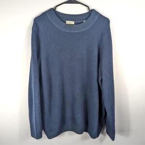 Tchibo Essentials Women’s L Blue Knit Sweater Long Sleeve Wool Blend Pullover